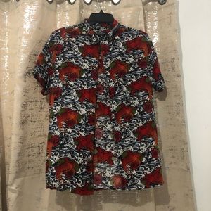 Brave Soul Waves Button Up Short Sleeve